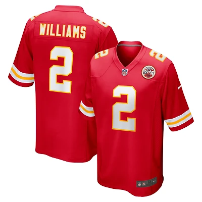 Maillot de match Nike Joshua Williams rouge Kansas City Chiefs pour homme