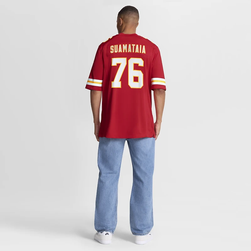 Maillot de match Nike Kingsley Suamataia rouge Kansas City Chiefs pour homme
