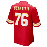 Men's Nike Kingsley Suamataia  Red Kansas City Chiefs Game Jersey