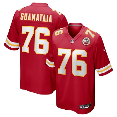 Men's Nike Kingsley Suamataia Red Kansas City Chiefs Game Jersey
