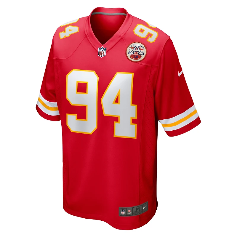 Men's Nike Malik Herring Red Kansas City Chiefs Team Game Player Jersey