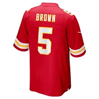 Men's Nike Marquise Brown  Red Kansas City Chiefs Game Jersey