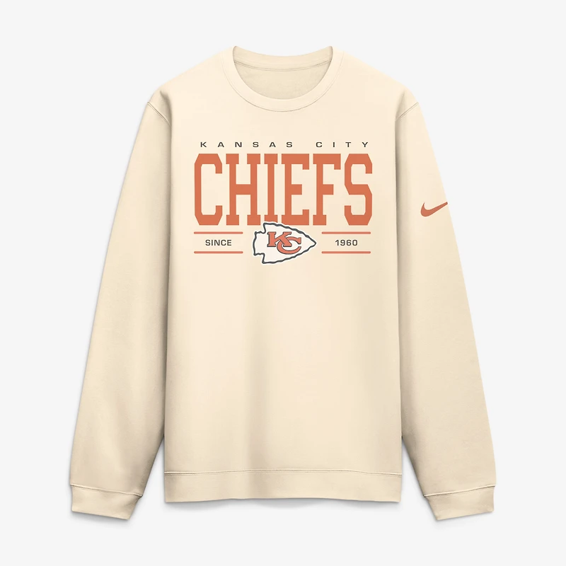 Men's Nike Natural Kansas City Chiefs Always Reppin' Club Sweatshirt