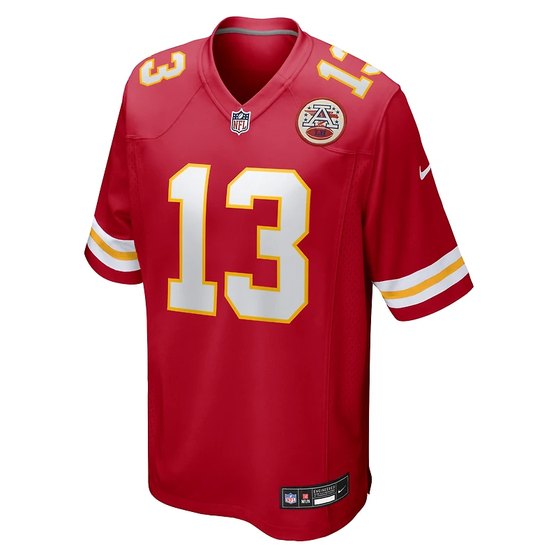 Men's Nike Nazeeh Johnson Red Kansas City Chiefs Game Player Jersey