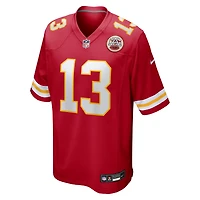 Men's Nike Nazeeh Johnson Red Kansas City Chiefs Game Player Jersey