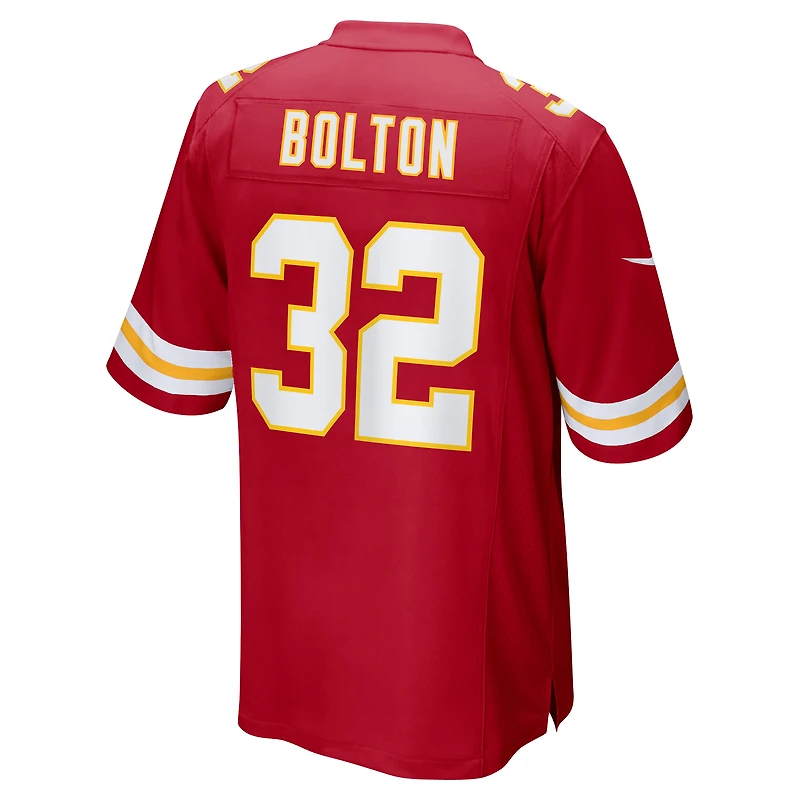 Maillot de match Nike Nick Bolton pour hommes, rouge, des Chiefs Kansas City