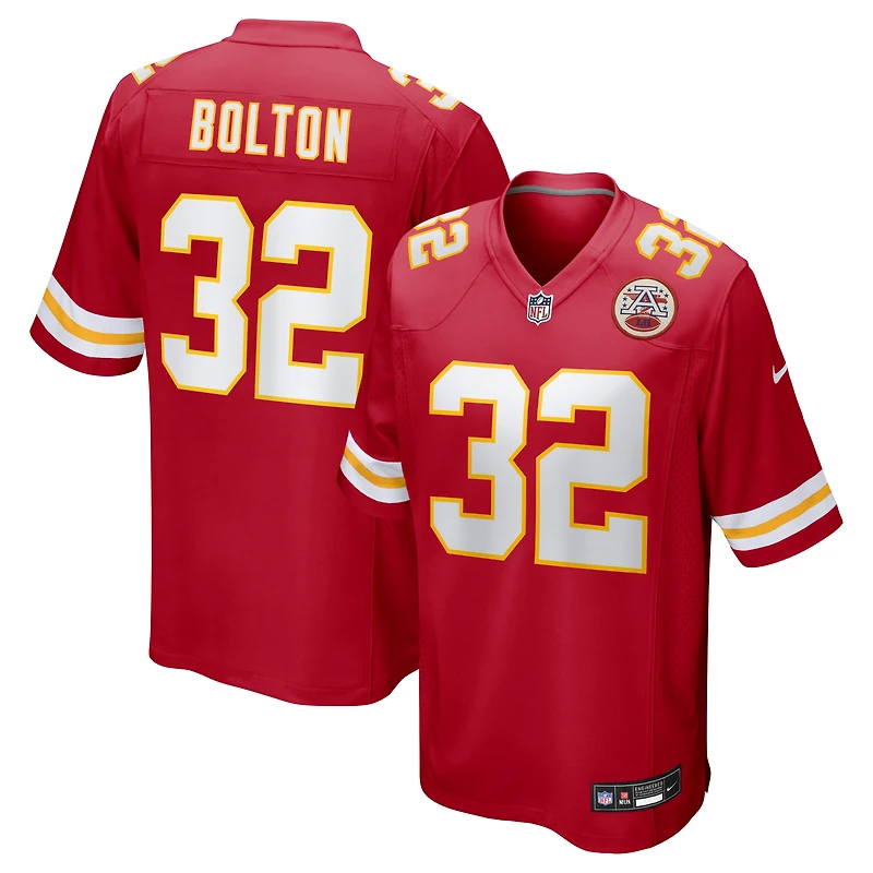 Maillot de match Nike Nick Bolton pour hommes, rouge, des Chiefs Kansas City