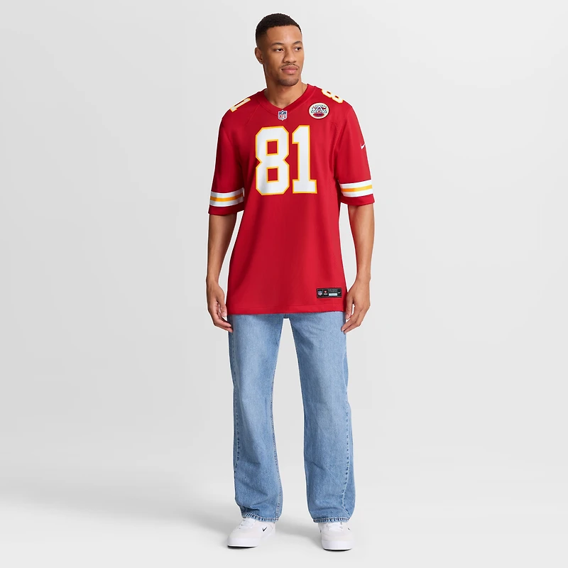 Men's Nike Nikko Remigio  Red Kansas City Chiefs Team Game Jersey