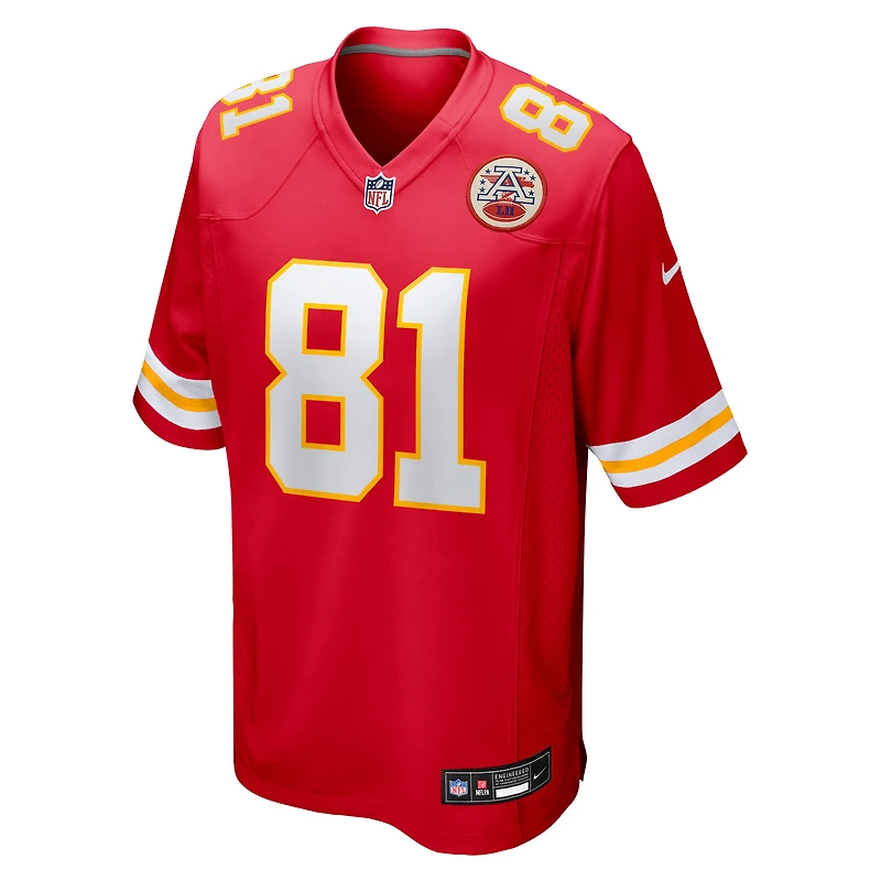 Men's Nike Nikko Remigio  Red Kansas City Chiefs Team Game Jersey