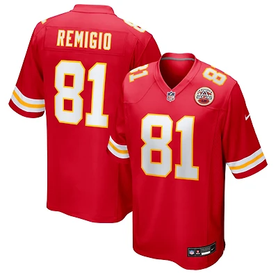 Maillot Nike Nikko Remigio rouge pour homme des Kansas City Chiefs