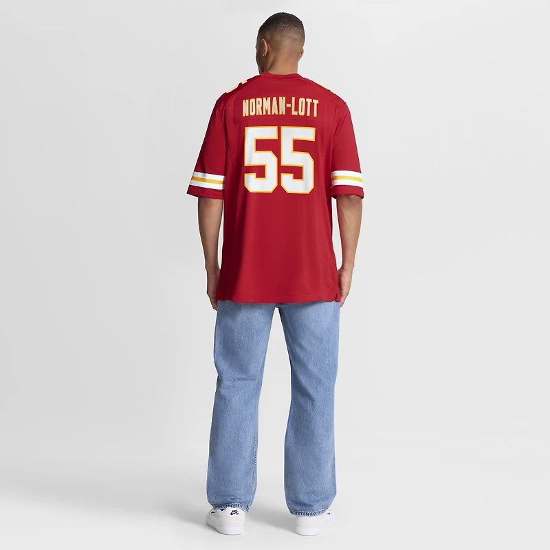 Men's Nike Omarr Norman-Lott  Red Kansas City Chiefs Team Game Jersey