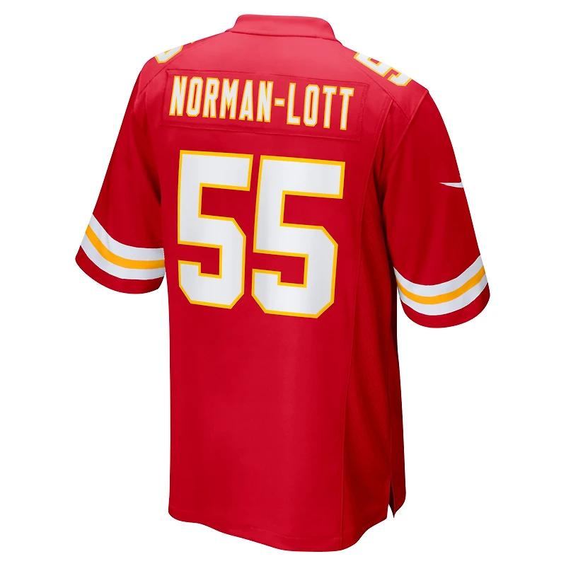 Men's Nike Omarr Norman-Lott  Red Kansas City Chiefs Team Game Jersey