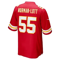 Men's Nike Omarr Norman-Lott  Red Kansas City Chiefs Team Game Jersey