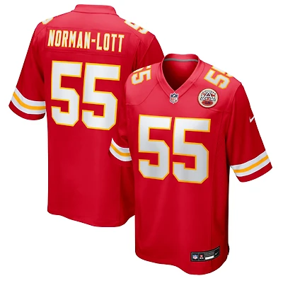 Men's Nike Omarr Norman-Lott  Red Kansas City Chiefs Team Game Jersey