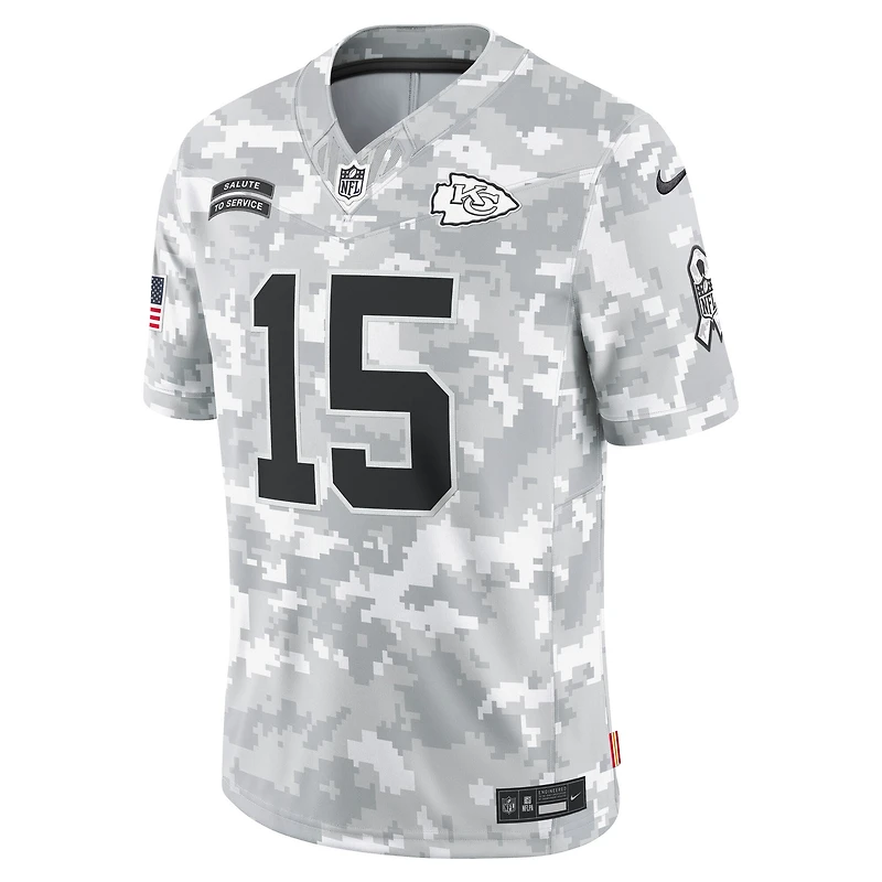 Maillot Nike Patrick Mahomes Arctic Camo Kansas City Chiefs 2024 Salute to Service Limited pour homme