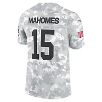Maillot Nike Patrick Mahomes Arctic Camo Kansas City Chiefs 2024 Salute to Service Limited pour homme