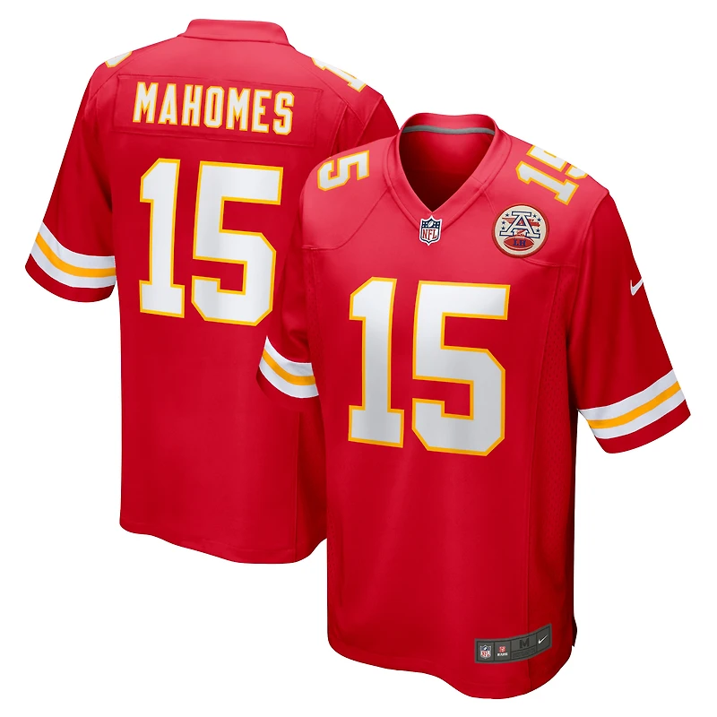 Maillot de match Nike Patrick Mahomes pour hommes, rouge, Kansas City Chiefs