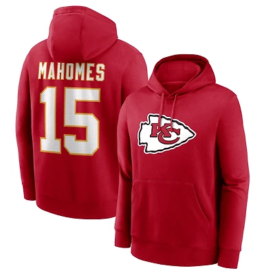 Men's Nike Patrick Mahomes Red Kansas City Chiefs Name & Number Hoodie