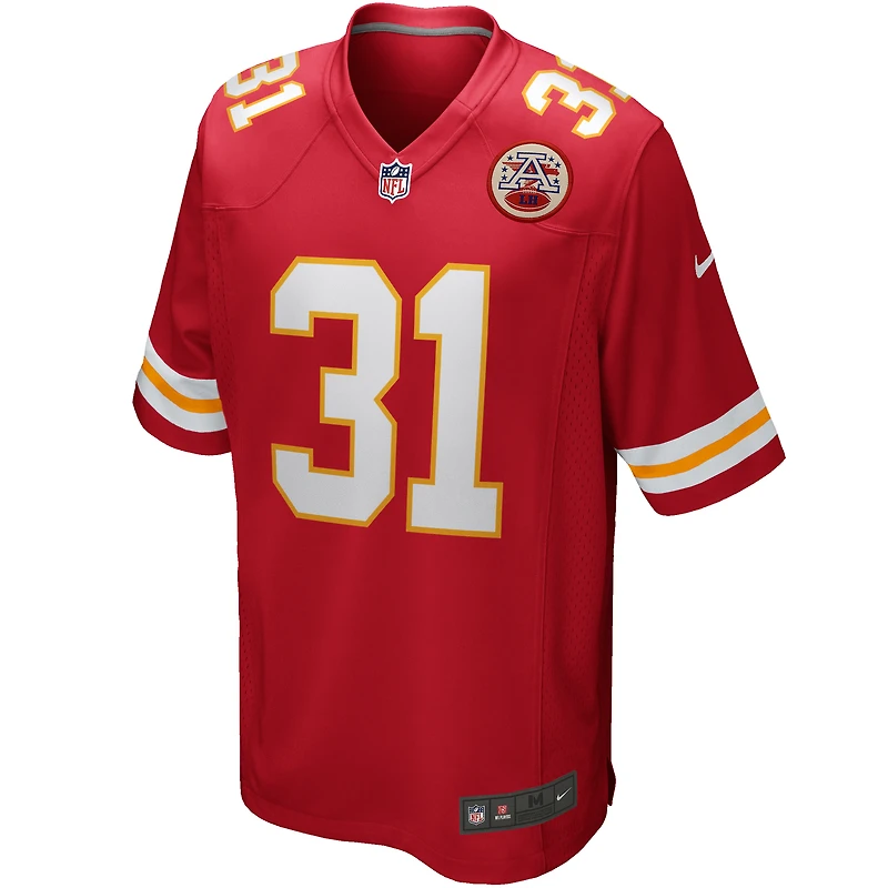 Maillot de joueur retraité Nike Priest Holmes pour hommes, rouge, Kansas City Chiefs Game