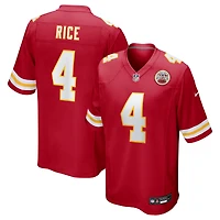Men's Nike Rashee Rice  Red Kansas City Chiefs Game Jersey