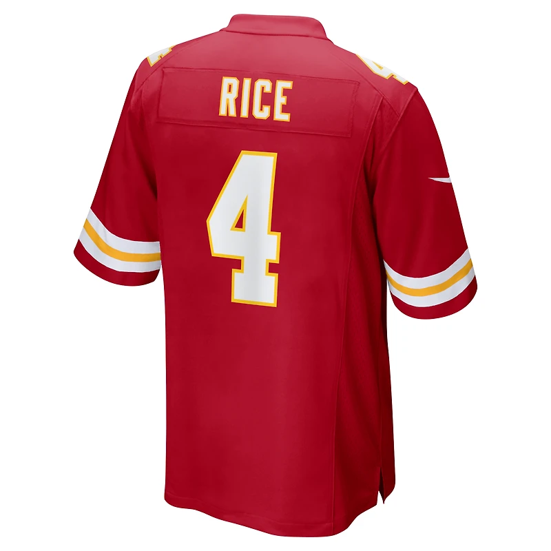 Men's Nike Rashee Rice Red Kansas City Chiefs Game Jersey