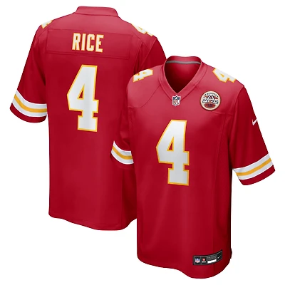 Men's Nike Rashee Rice Red Kansas City Chiefs Game Jersey