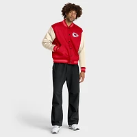 Men's Nike Red/Cream Kansas City Chiefs Rewind Legacy Full-Snap Bomber Jacket