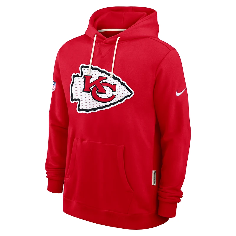 Men's Nike Red Kansas City Chiefs 2025 Sideline Standard Issue Club Dri-FIT Hoodie