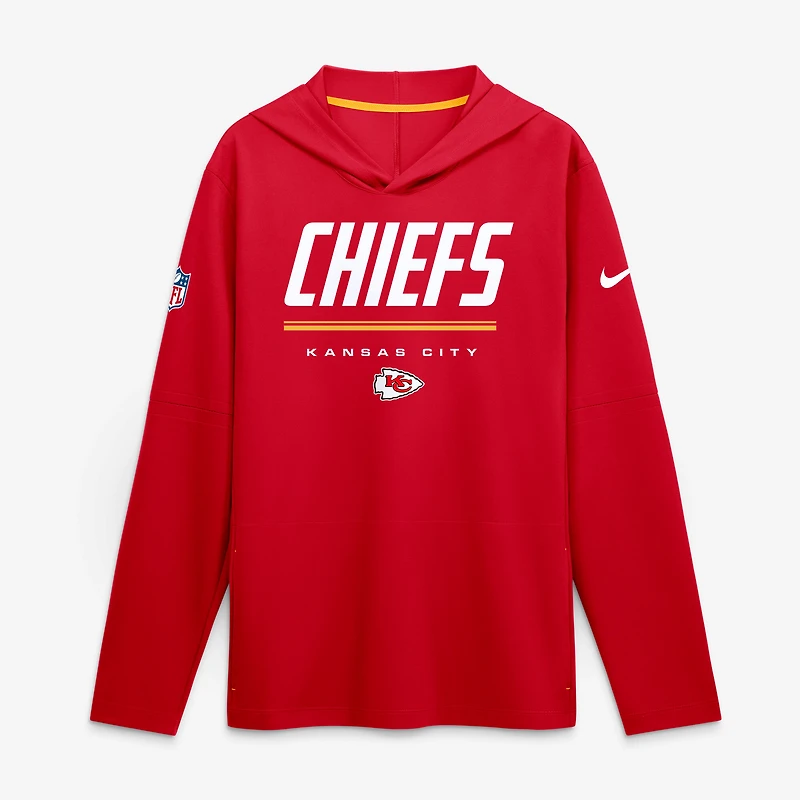 Men's Nike Red Kansas City Chiefs Big & Tall Dri-FIT Hooded Long Sleeve T-Shirt