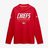 Men's Nike Red Kansas City Chiefs Big & Tall Dri-FIT Hooded Long Sleeve T-Shirt