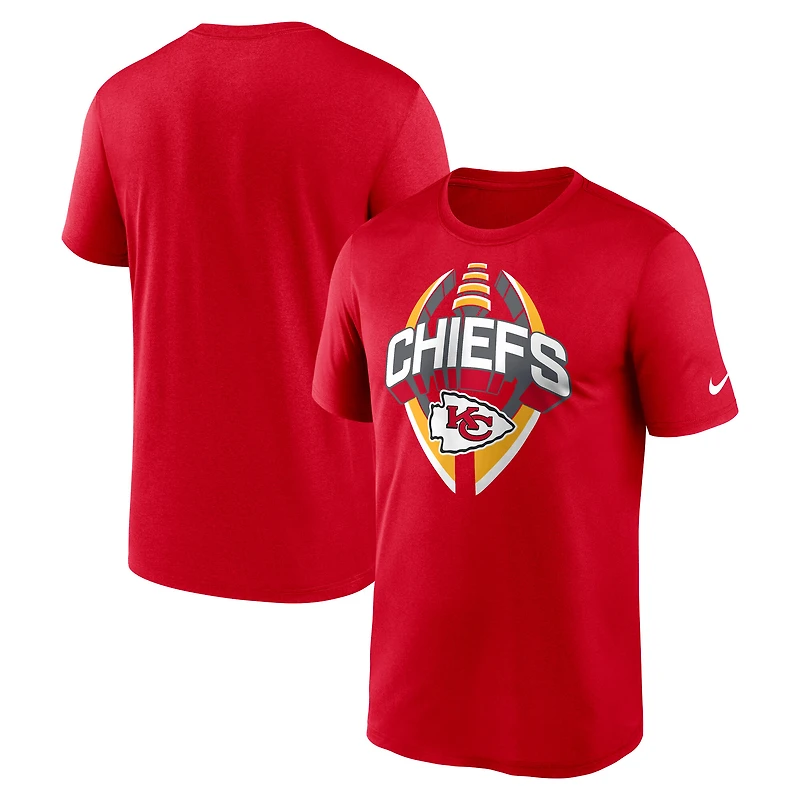 T-shirt Nike rouge Kansas City Chiefs pour homme, grande taille, Primetime Legend Icon Performance