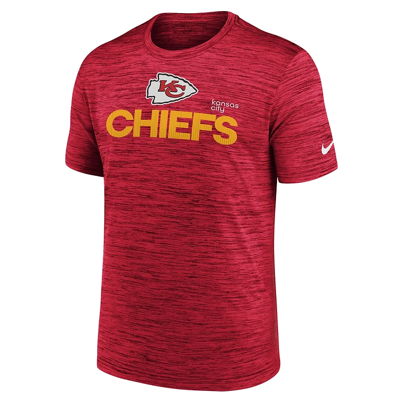 T-shirt Nike rouge Kansas City Chiefs Blitz Velocity Modern Performance pour homme