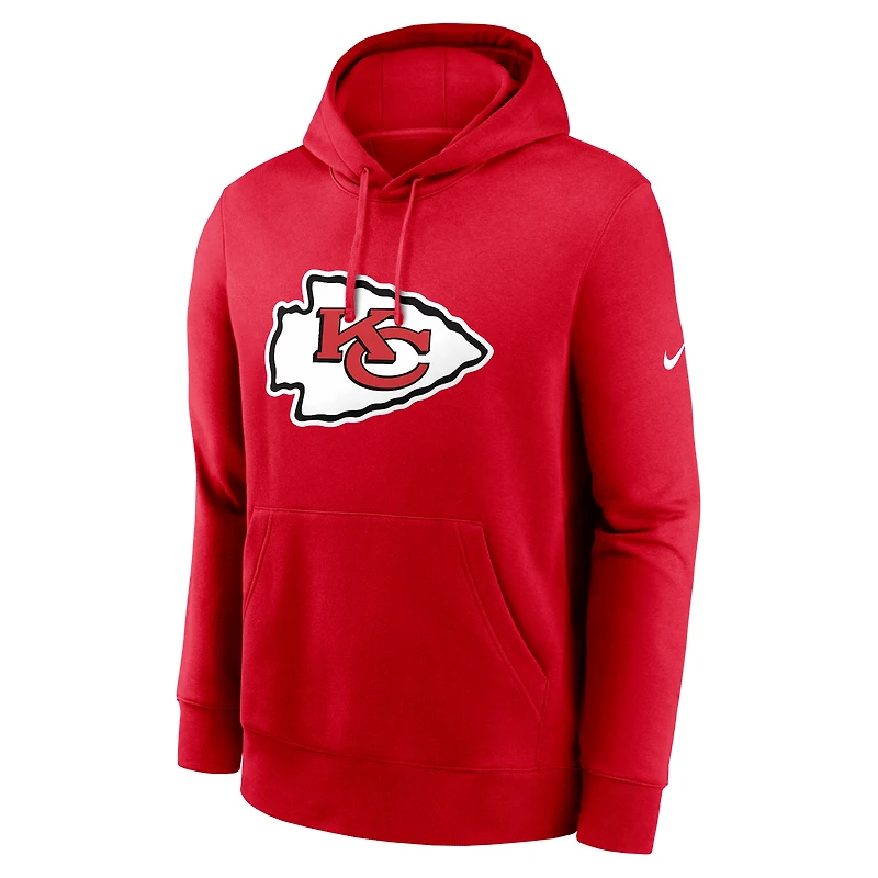 Sweat à capuche avec logo Nike Kansas City Chiefs Club pour homme, rouge