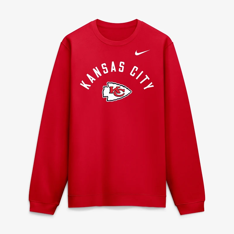 Men's Nike  Red Kansas City Chiefs Defensive Leader Club Fleece Pullover Sweatshirt