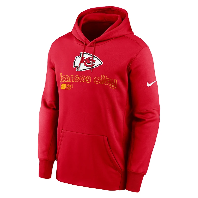 Sweat à capuche Nike rouge Kansas City Chiefs Performance pour homme