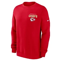 Sweat-shirt Nike rouge Kansas City Chiefs Primetime Club Fleece pour homme