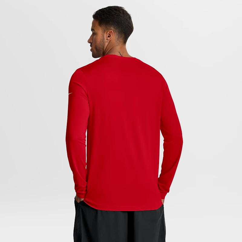 Men's Nike Red Kansas City Chiefs Primetime Legend Icon Performance Long Sleeve T-Shirt