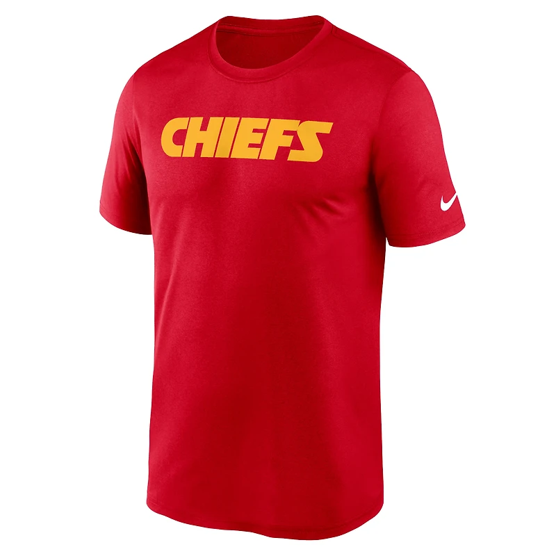 Men's Nike Red Kansas City Chiefs Primetime Legend Wordmark Performance T-Shirt