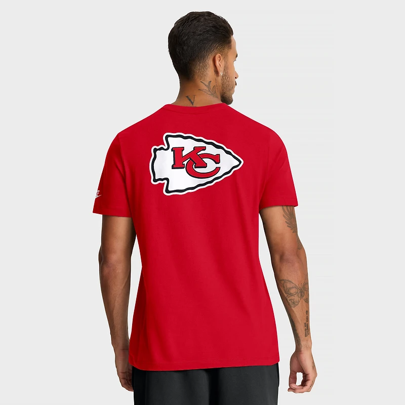 Men's Nike Red Kansas City Chiefs Rewind Front and Back Hit Essential T-Shirt