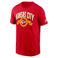 T-shirt Nike rouge Kansas City Chiefs Rewind pour homme, coupe avant et arrière, essentiel