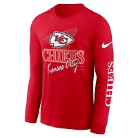 Men's Nike Red Kansas City Chiefs Rewind Long Sleeve T-Shirt