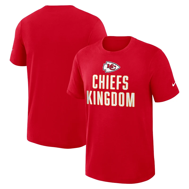 T-shirt Nike rouge Kansas City Chiefs Rewind Slub Dri-FIT pour homme