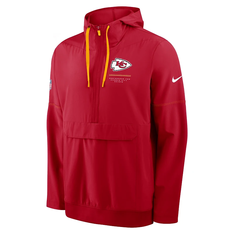 Veste anorak à demi-zip et capuche Nike rouge Kansas City Chiefs pour homme