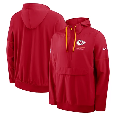 Veste anorak à demi-zip et capuche Nike rouge Kansas City Chiefs pour homme