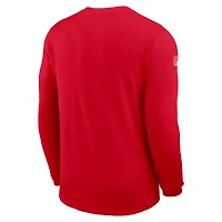 Men's Nike Red Kansas City Chiefs Sideline Coach UV Dri-FIT Long Sleeve Shirt