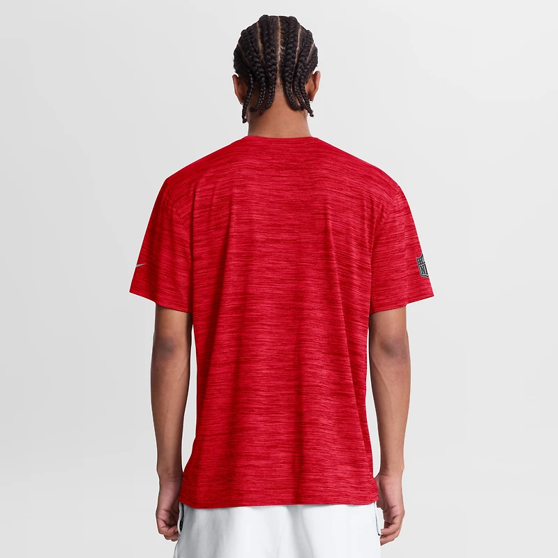 Men's Nike Red Kansas City Chiefs Sideline Double Covered Dri-FIT Velocity T-Shirt