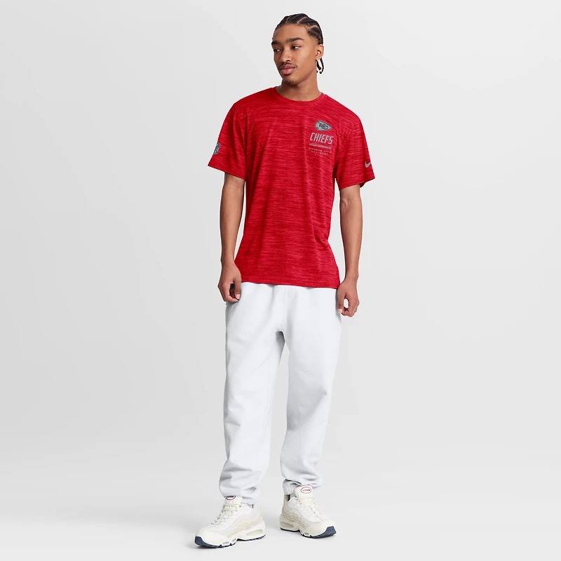 Men's Nike Red Kansas City Chiefs Sideline Double Covered Dri-FIT Velocity T-Shirt