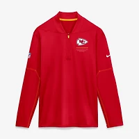 Men's Nike Red Kansas City Chiefs Sideline Dri-FIT Half-Zip Pullover
