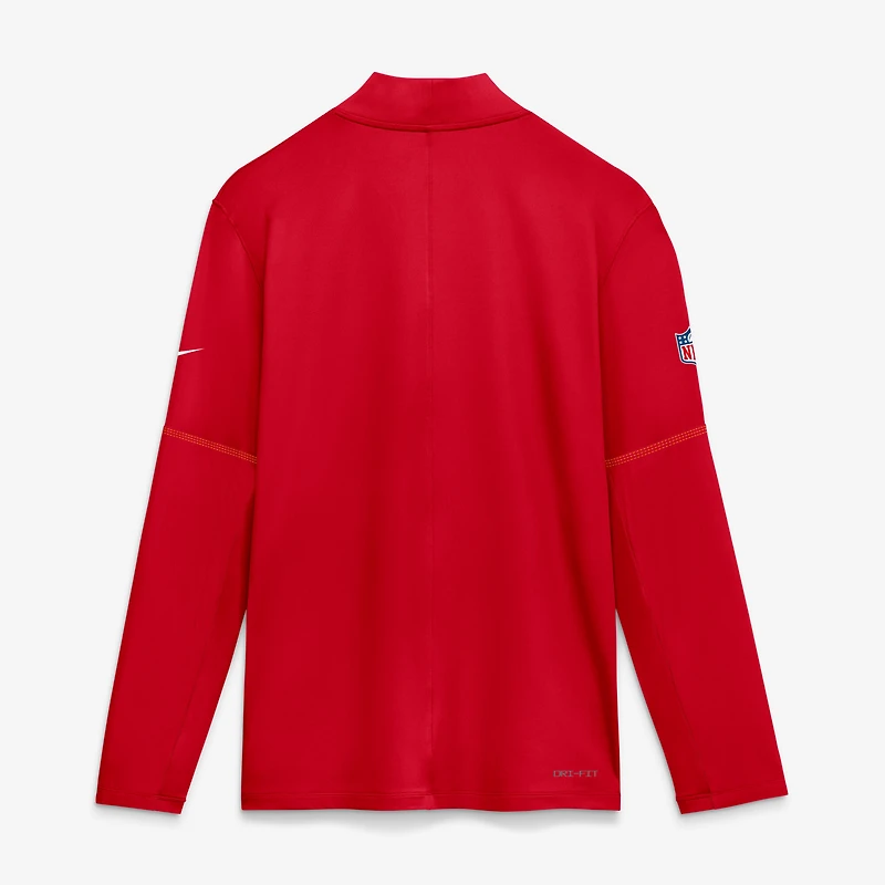 Men's Nike Red Kansas City Chiefs Sideline Dri-FIT Half-Zip Pullover