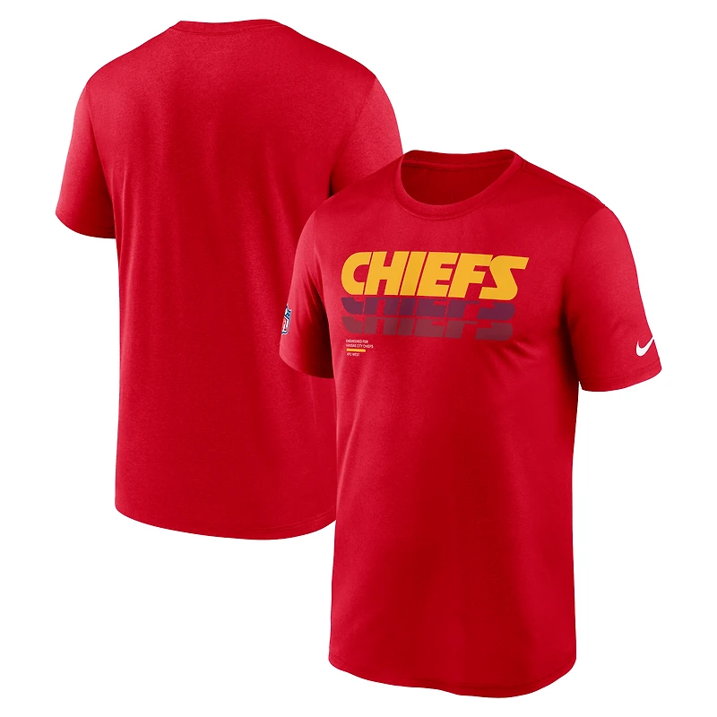 T-shirt Nike rouge Kansas City Chiefs Sideline Legend Dri-FIT pour homme